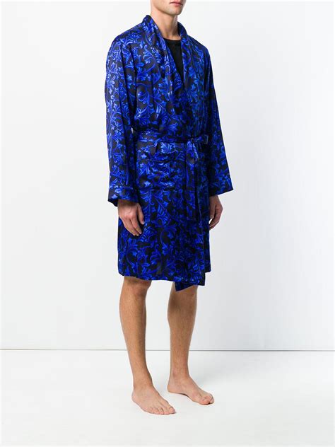 blue versace robe